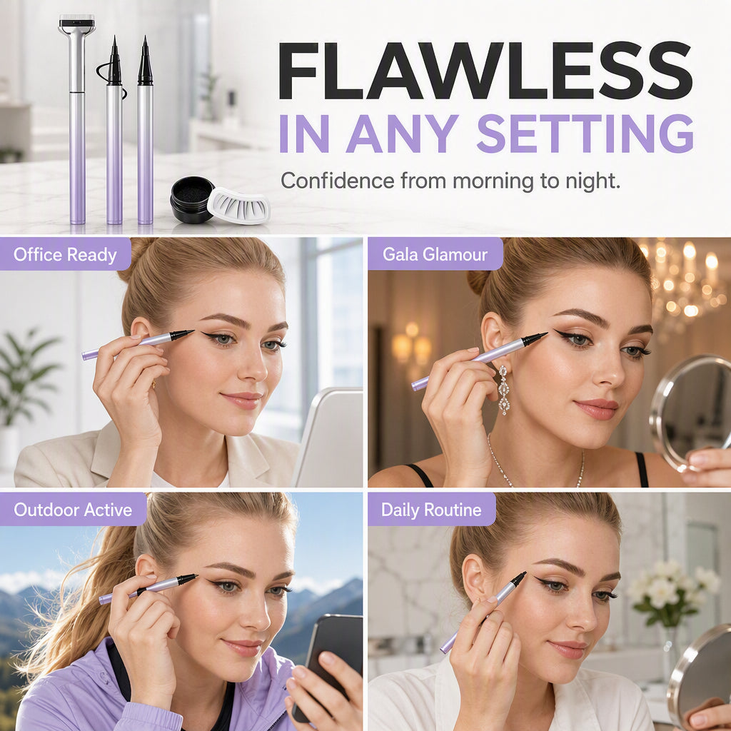 3-in-1 Eyeliner-, Augenbrauen- und Wimpernstift
