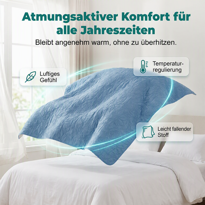 🛏️50% RABATT !!📢 Unifarbenes 4-teiliges Bettwäsche-Set aus 100 % Baumwolle  – unifarben, weich & atmungsaktiv