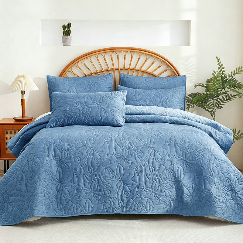 🛏️50% RABATT !!📢 Unifarbenes 4-teiliges Bettwäsche-Set aus 100 % Baumwolle  – unifarben, weich & atmungsaktiv