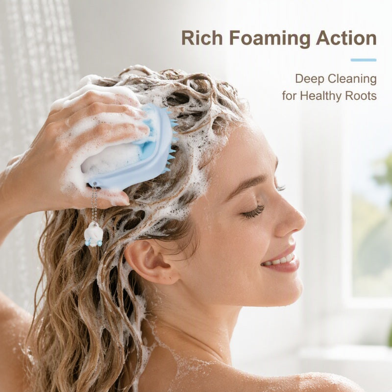 Silikon-Shampoo-Bürste zur Kopfhautmassage