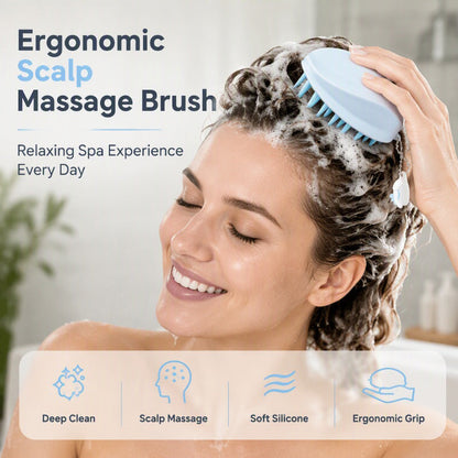 Silikon-Shampoo-Bürste zur Kopfhautmassage