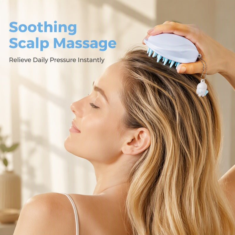 Silikon-Shampoo-Bürste zur Kopfhautmassage