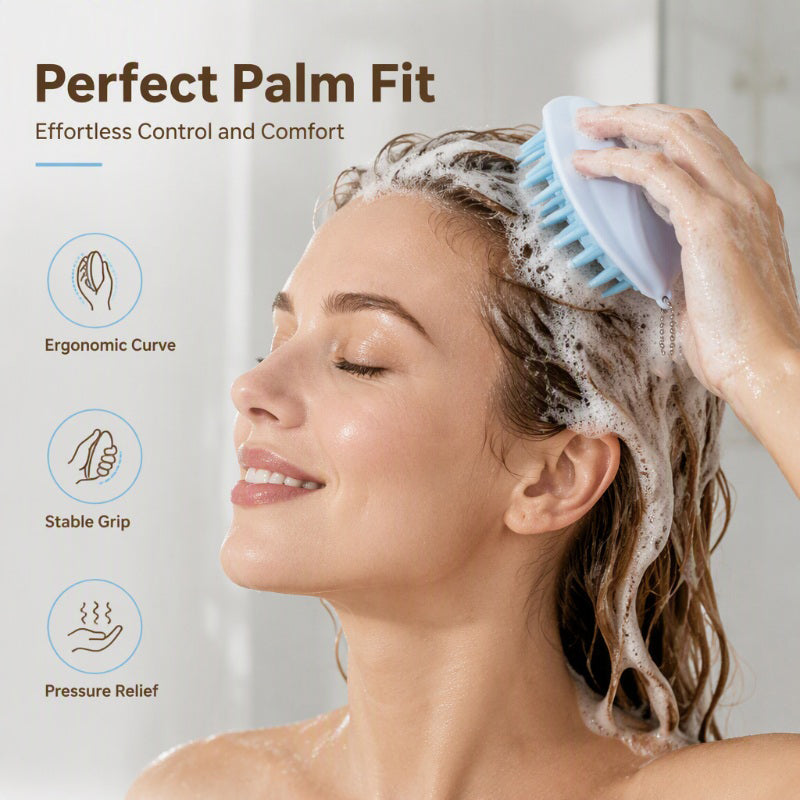 Silikon-Shampoo-Bürste zur Kopfhautmassage