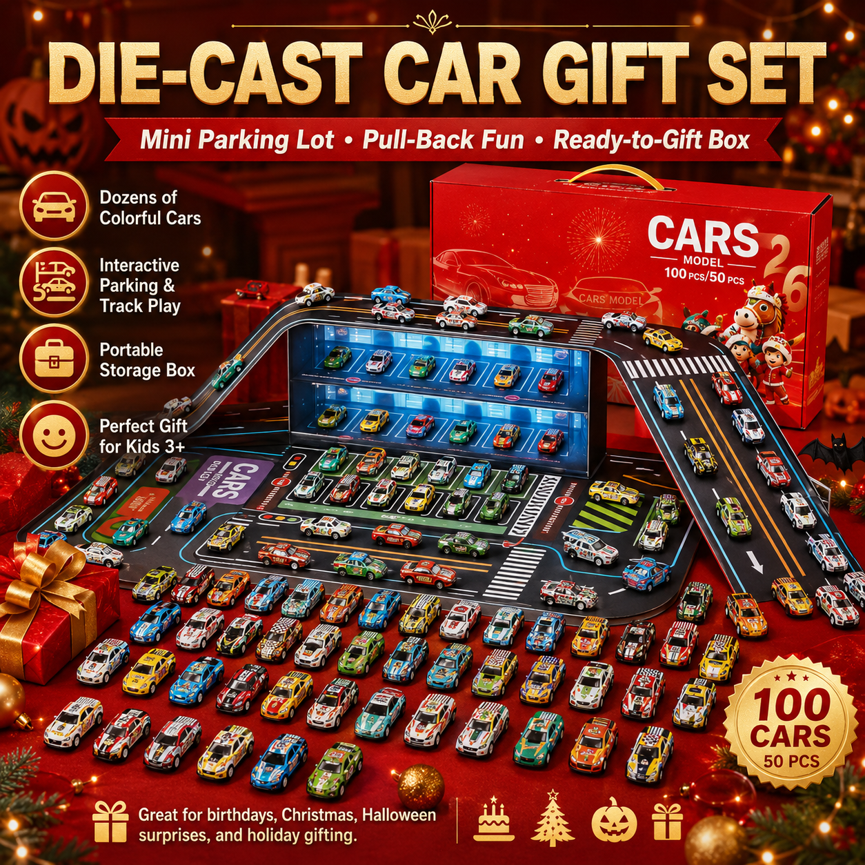 Faltbares Spielzeugauto-Garage-Spielset