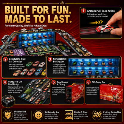 Faltbares Spielzeugauto-Garage-Spielset