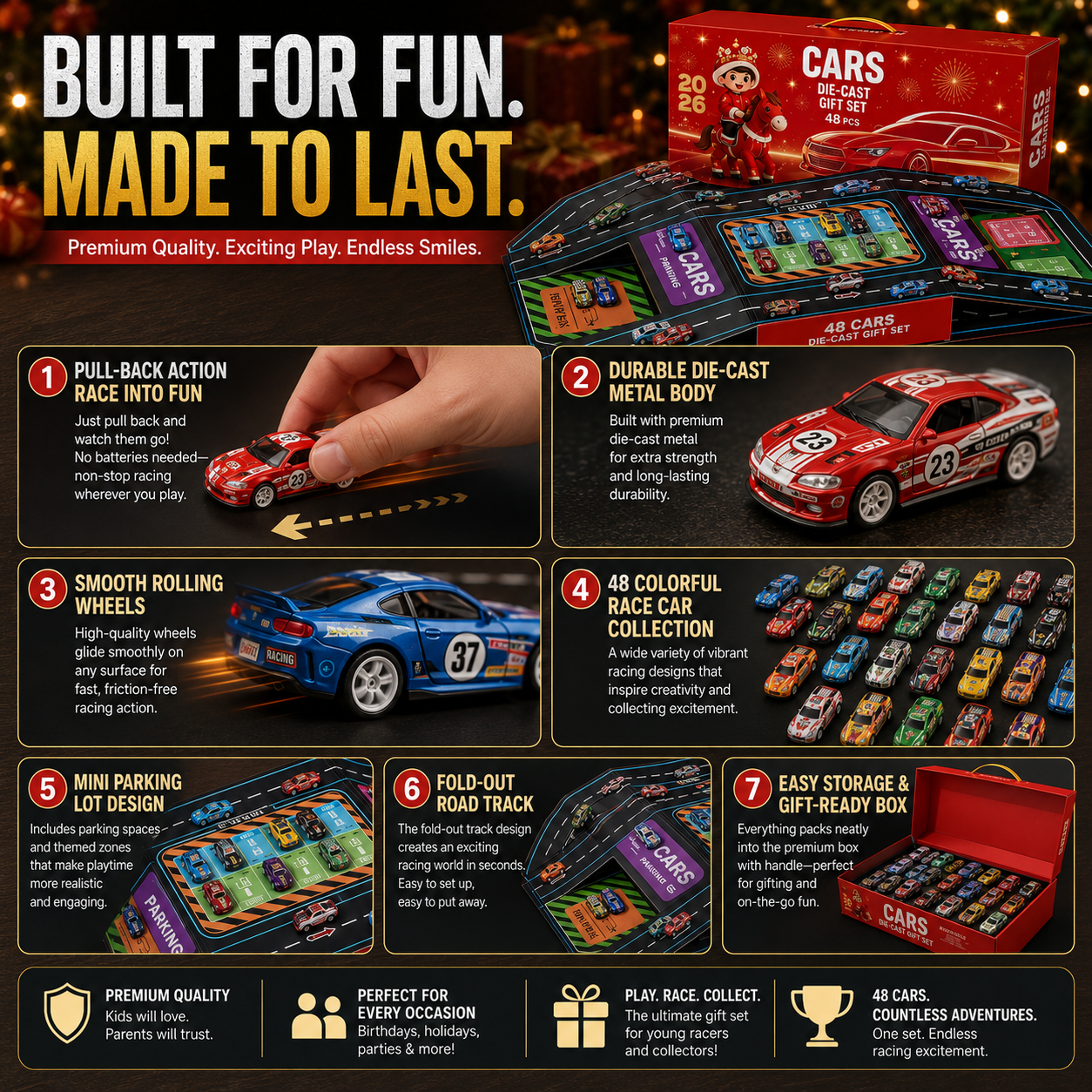 Faltbares Spielzeugauto-Garage-Spielset