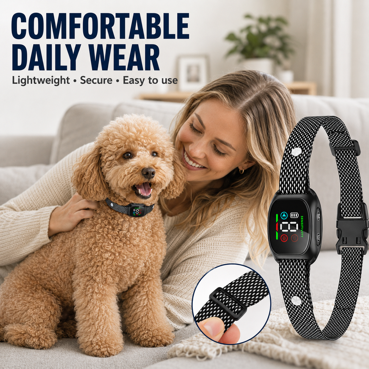 Intelligentes Antibellhalsband für Hunde