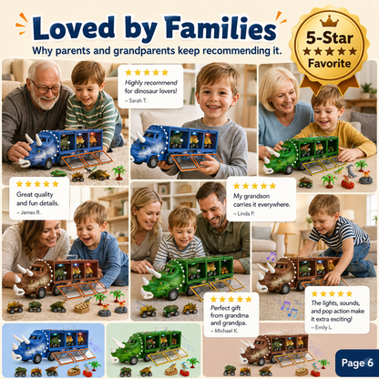 Interaktiver Dinosaurier-Transporter-Spielzeug-LKW
