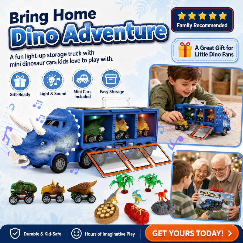 Interaktiver Dinosaurier-Transporter-Spielzeug-LKW