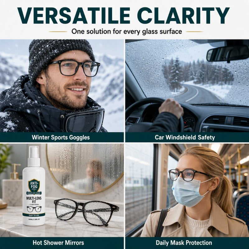 Mehrzweck-Antibeschlagspray für Linsen und Glas