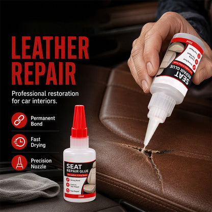🚗Schnell trocknender Reparaturkleber für Autositze aus Leder – Vinyl- und Lederkleber mit Präzisionsdüse, dauerhafter Reparaturkleber für Autositze, Sofas und Ledermöbel