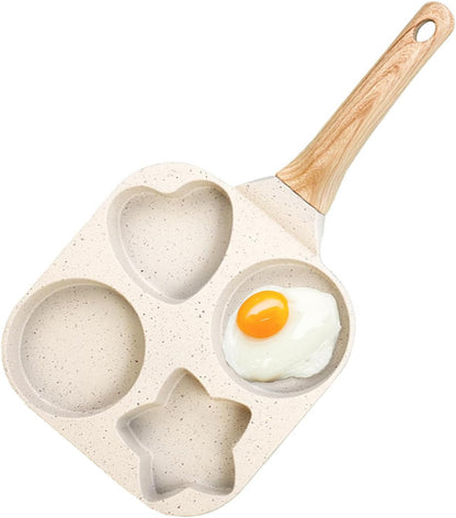 🍳🥚 4-Mulden-Omelettpfanne – Multifunktional & gleichmäßiges Garen✨