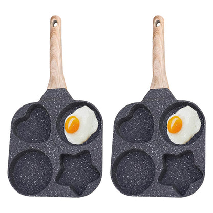 🍳🥚 4-Mulden-Omelettpfanne – Multifunktional & gleichmäßiges Garen✨