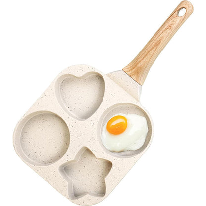 🍳🥚 4-Mulden-Omelettpfanne – Multifunktional & gleichmäßiges Garen✨