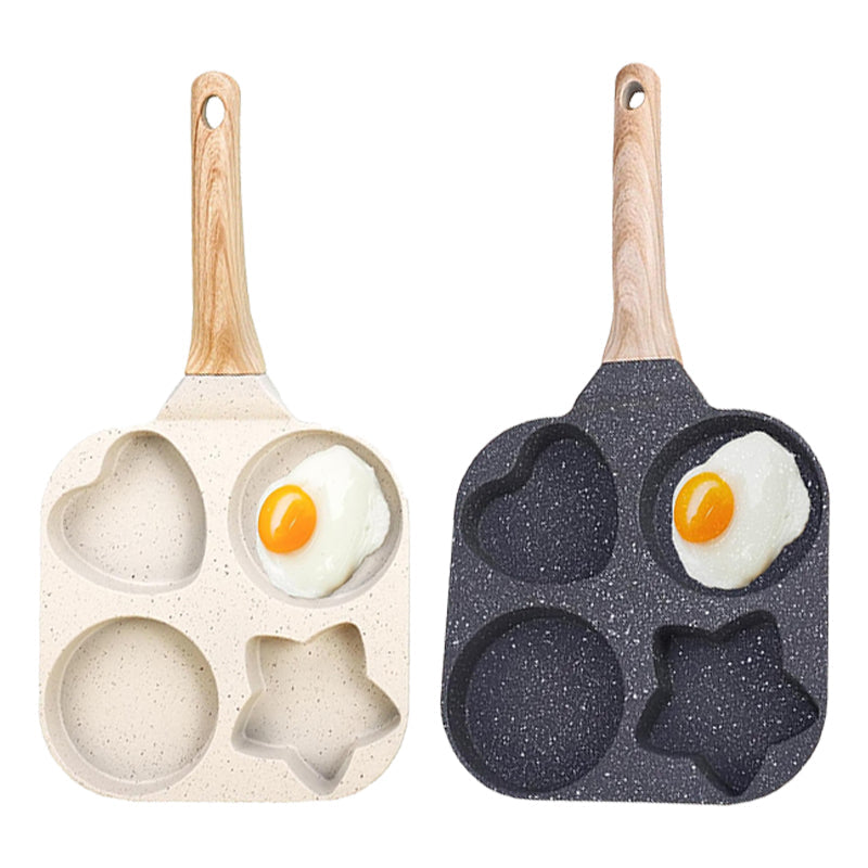 🍳🥚 4-Mulden-Omelettpfanne – Multifunktional & gleichmäßiges Garen✨