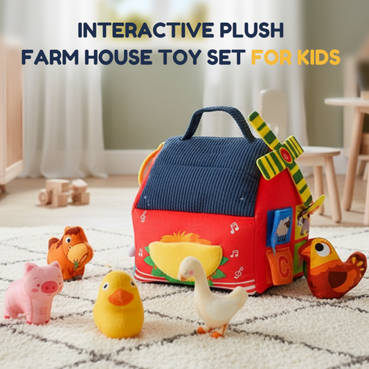 🎁 2026 Neuheiten 50% RABATT 💥 Interaktives Plüsch-Bauernhof-Spielset für Kinder – 6 Erkundungszonen, niedliche Tierpuppen & tragbares Design – Lernen, Spielen & Wachsen ✨