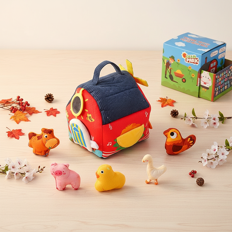 🎁 2026 Neuheiten 50% RABATT 💥 Interaktives Plüsch-Bauernhof-Spielset für Kinder – 6 Erkundungszonen, niedliche Tierpuppen & tragbares Design – Lernen, Spielen & Wachsen ✨