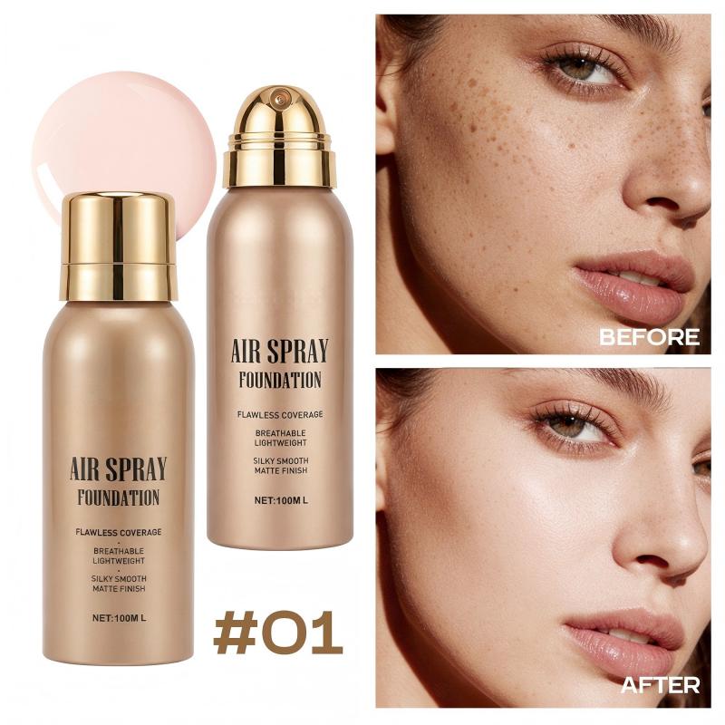 🛒💨 Fondotinta spray waterproof a lunga durata – Incorreggibile, traspirante e resistente. Ordina ora!
