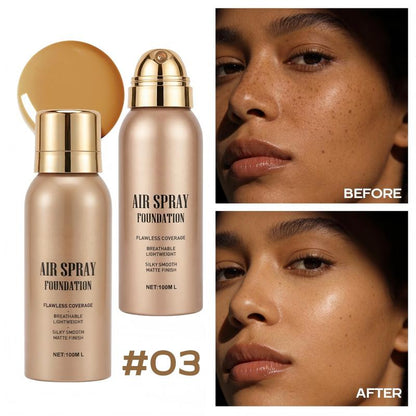 🛒💨 Fondotinta spray waterproof a lunga durata – Incorreggibile, traspirante e resistente. Ordina ora!