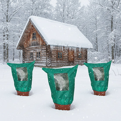 📢📢50% RABATT !!⏰🌱Winterschutz-Pflanzenhülle mit Reißverschluss und Kordelzug zum Frostschutz