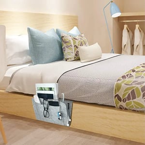 🛏️ JETZT 50 % RABATT! Hängende Aufbewahrungstasche für das Bett – Mehrfächer Bett-Organizer aus Filz, ideal für Etagenbetten im Wohnheim, für Tablet, Bücher, Handy und Schreibwaren ✨