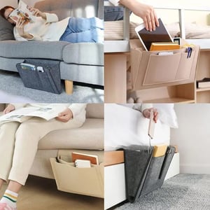 🛏️ JETZT 50 % RABATT! Hängende Aufbewahrungstasche für das Bett – Mehrfächer Bett-Organizer aus Filz, ideal für Etagenbetten im Wohnheim, für Tablet, Bücher, Handy und Schreibwaren ✨