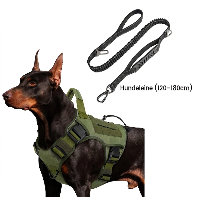 🐾 50% RABATT! 🛡️ Taktisches Hundegeschirr – Wasserabweisend & robuster Griff ✨