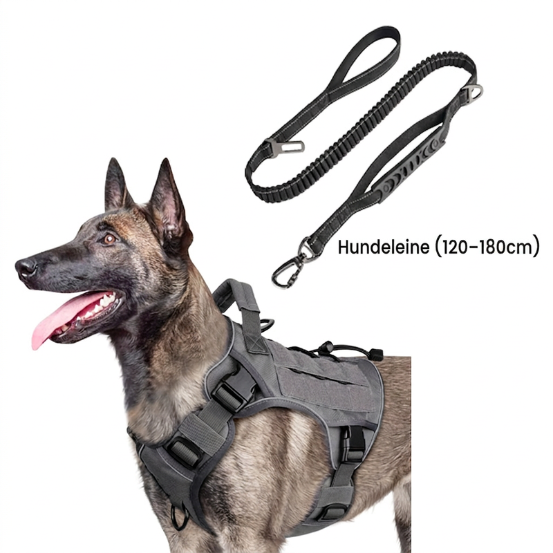 🐾 50% RABATT! 🛡️ Taktisches Hundegeschirr – Wasserabweisend & robuster Griff ✨