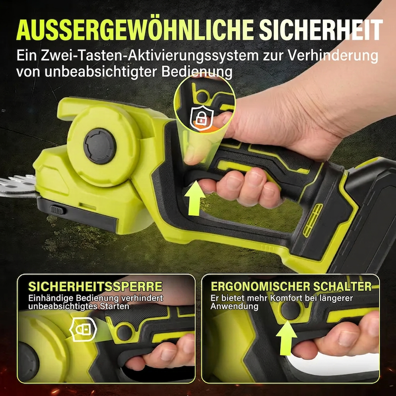 ✂️🌿 Neu & 2-in-1! 2-in-1 Akku-Heckenschere & Grasschere – Kabellos, leicht & werkzeugloser Klingenwechsel – Saubere Rasenkanten plus formschöner Heckenschnitt – Ideal für Buchs, Lavendel, Ziersträucher & Gartenpflege ✨