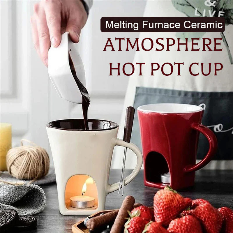 🎅🍫 Keramik-Schokoladenfondue-Becher