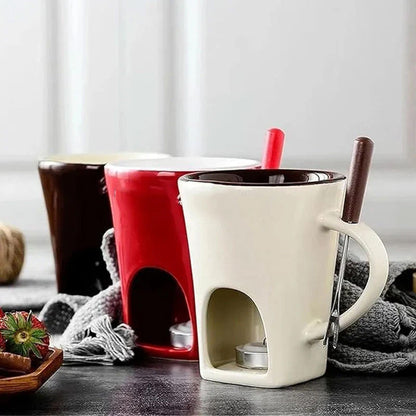🎅🍫 Keramik-Schokoladenfondue-Becher