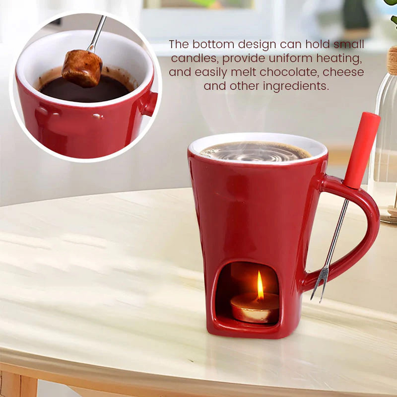 🎅🍫 Keramik-Schokoladenfondue-Becher