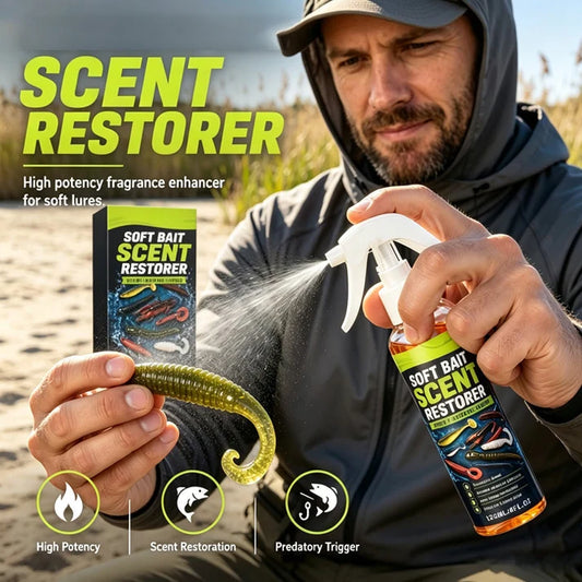 Spray zur Auffrischung des Aromas von Gummiködern