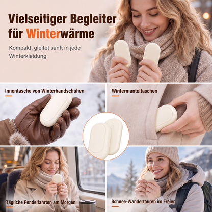 📢⏰Magnetischer, teilbarer 2-in-1 wiederaufladbarer Handwärmer – Mini tragbarer USB-Elektro-Handwärmer