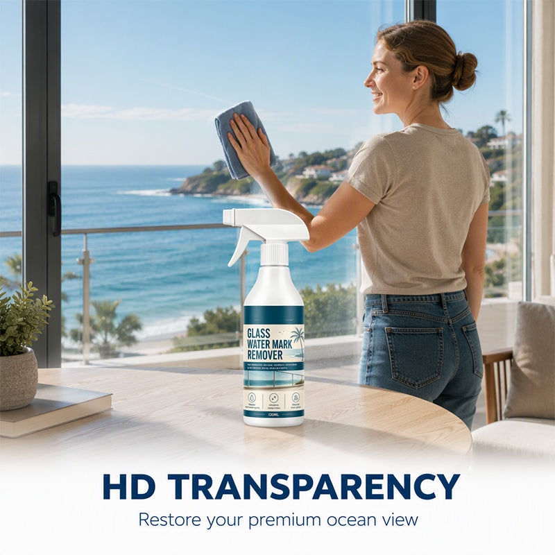 ⏰50 % Rabatt – Letzte Chance⏰ Spray zur Entfernung von Wasserflecken auf Glas – Beseitigt Wasserflecken & Mineralablagerungen – Einfache Anwendung per Spray – Für Fenster, Terrassen & Balkone! 🔥