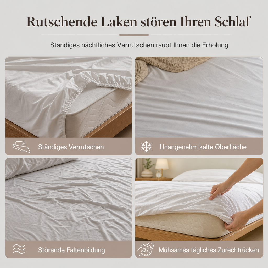 Rutschfestes Gestepptes Spannbettlaken🛏️✨