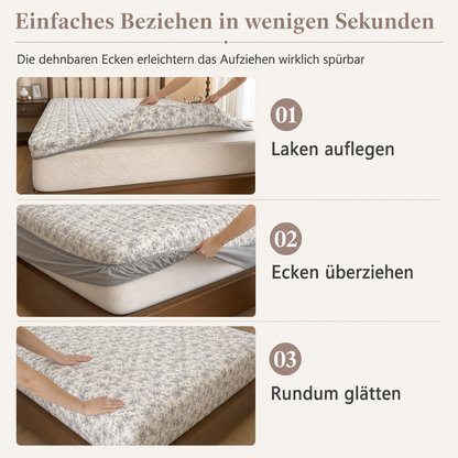 Rutschfestes Gestepptes Spannbettlaken🛏️✨