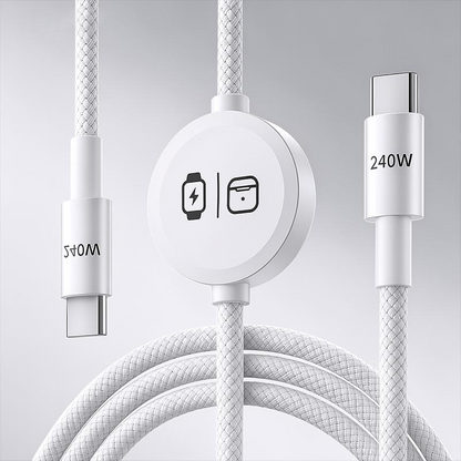 📱⌚ Schnellladekabel für mehrere Geräte – Aufsteckbares Ladegerät für die Watch & USB-C-Stromversorgung