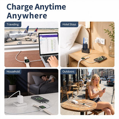 📱⌚ Schnellladekabel für mehrere Geräte – Aufsteckbares Ladegerät für die Watch & USB-C-Stromversorgung
