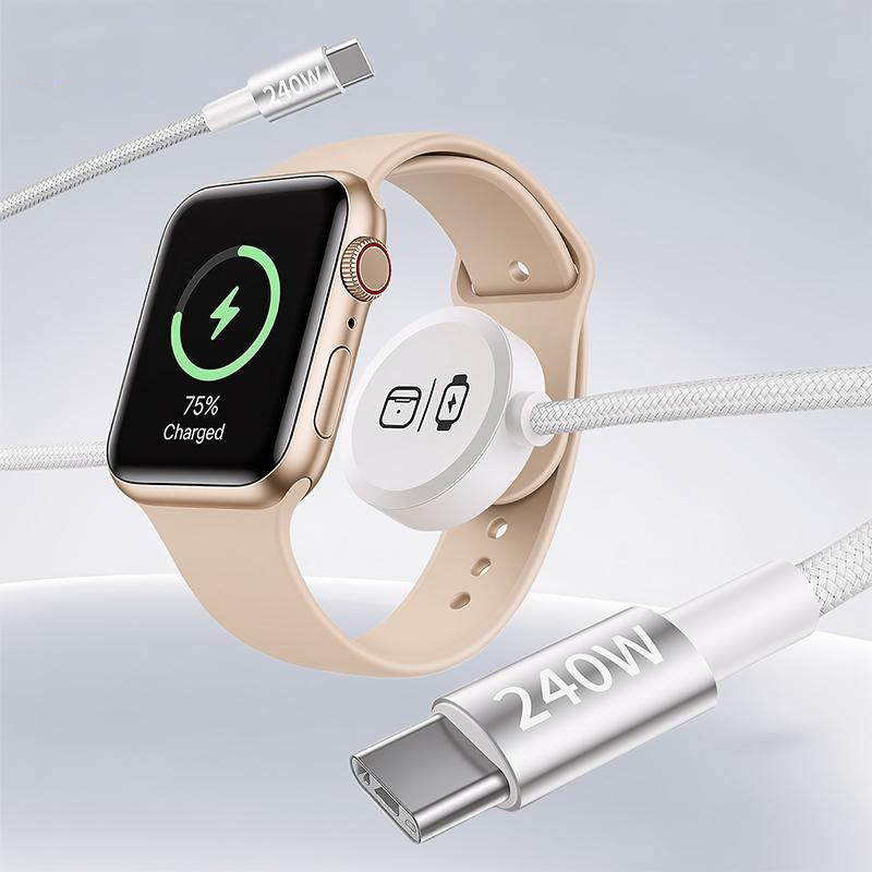 📱⌚ Schnellladekabel für mehrere Geräte – Aufsteckbares Ladegerät für die Watch & USB-C-Stromversorgung
