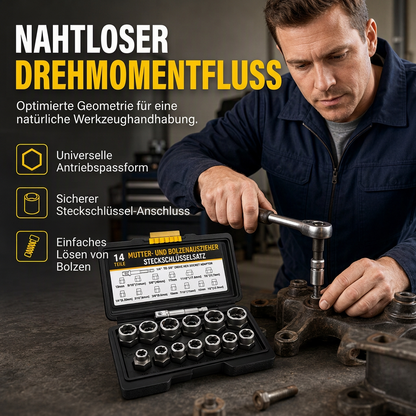🔧14-teiliges Schraubenausdreher-Set für beschädigte Schrauben & Muttern – Industriequalität, hohes Drehmoment, Linksgewinde, für Auto-Reparatur