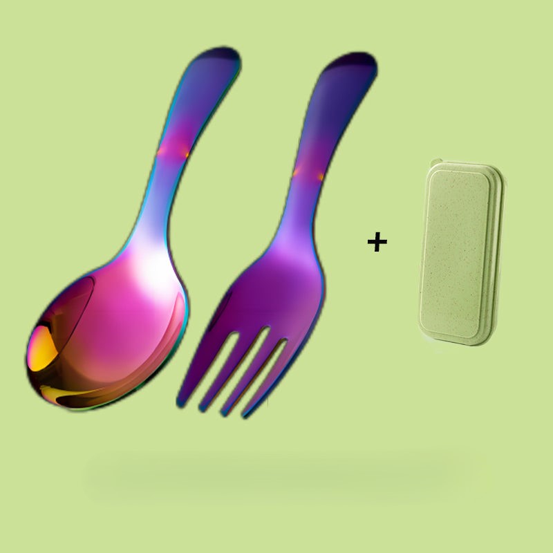 🍱 Kompaktes Besteckset für die Lunchbox – Löffel und Gabel aus 304-Edelstahl 🥄