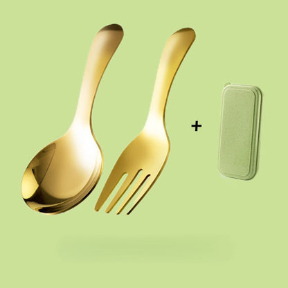 🍱 Kompaktes Besteckset für die Lunchbox – Löffel und Gabel aus 304-Edelstahl 🥄