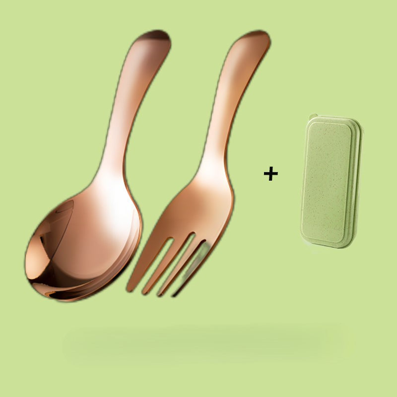 🍱 Kompaktes Besteckset für die Lunchbox – Löffel und Gabel aus 304-Edelstahl 🥄