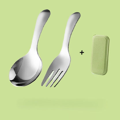 🍱 Kompaktes Besteckset für die Lunchbox – Löffel und Gabel aus 304-Edelstahl 🥄