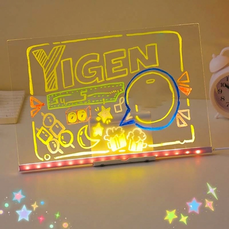 🖍️ ✨ Leuchtende Kinder-Maltafel – sanfte LED, wiederverwendbar, auch als Nachtlicht 💡