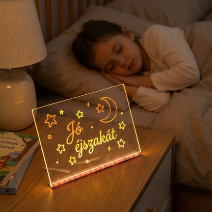 🖍️ ✨ Leuchtende Kinder-Maltafel – sanfte LED, wiederverwendbar, auch als Nachtlicht 💡