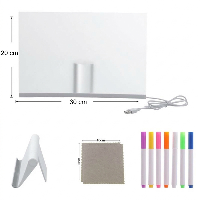 🖍️ ✨ Leuchtende Kinder-Maltafel – sanfte LED, wiederverwendbar, auch als Nachtlicht 💡