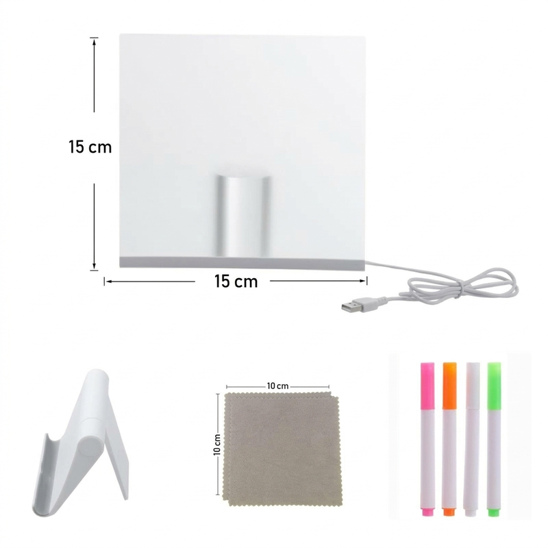 🖍️ ✨ Leuchtende Kinder-Maltafel – sanfte LED, wiederverwendbar, auch als Nachtlicht 💡