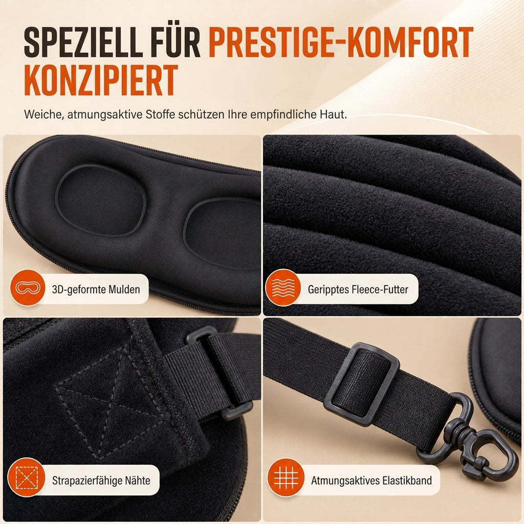 ⏰Set aus integriertem Memory-Foam-Reisekissen und 3D-abdunkelnder Schlafmaske zur Nackenstütze auf Reisen